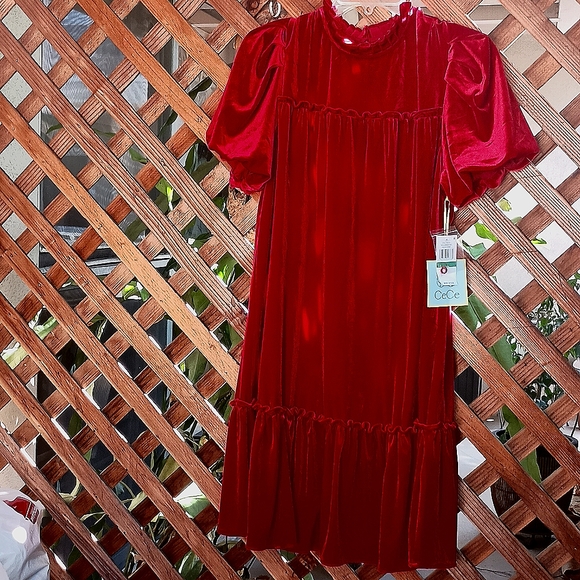 cece red dress Clothing : Maxi Dresses : 'Cece' Red Rose Plunge Maxi Dress